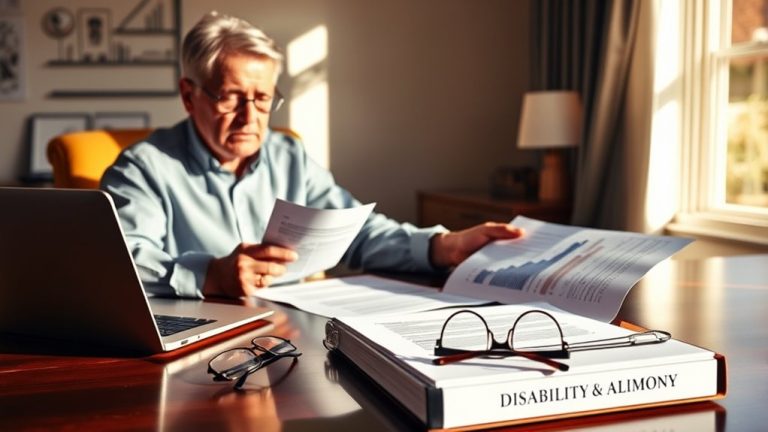 concurrent disability and alimony