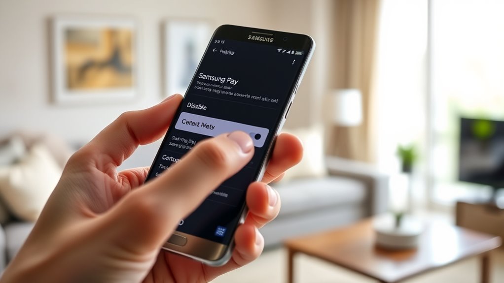 disable samsung pay features